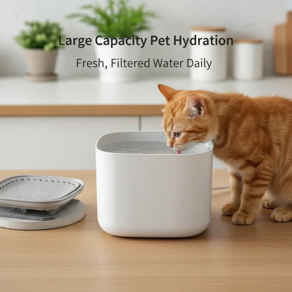 Cat Water Fountain | 3L Automatic Pet Water Dispenser | Ultra Quiet with Filter | VOYAFOUNTAIN - VoyaPets